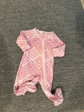 Toby Patterned Girls’ Zip Front Footed One-Piece